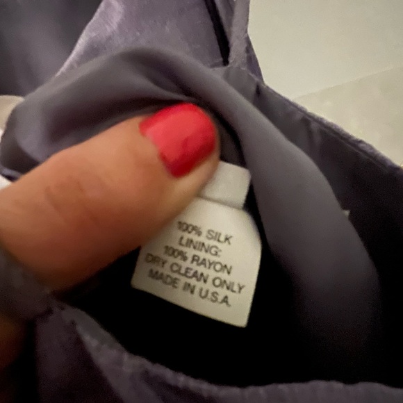 SOLD Silk Purple Silver Bridesmaid/Prom/Evening/Dance/Nice Dinner Dress 💕 - Picture 3 of 3